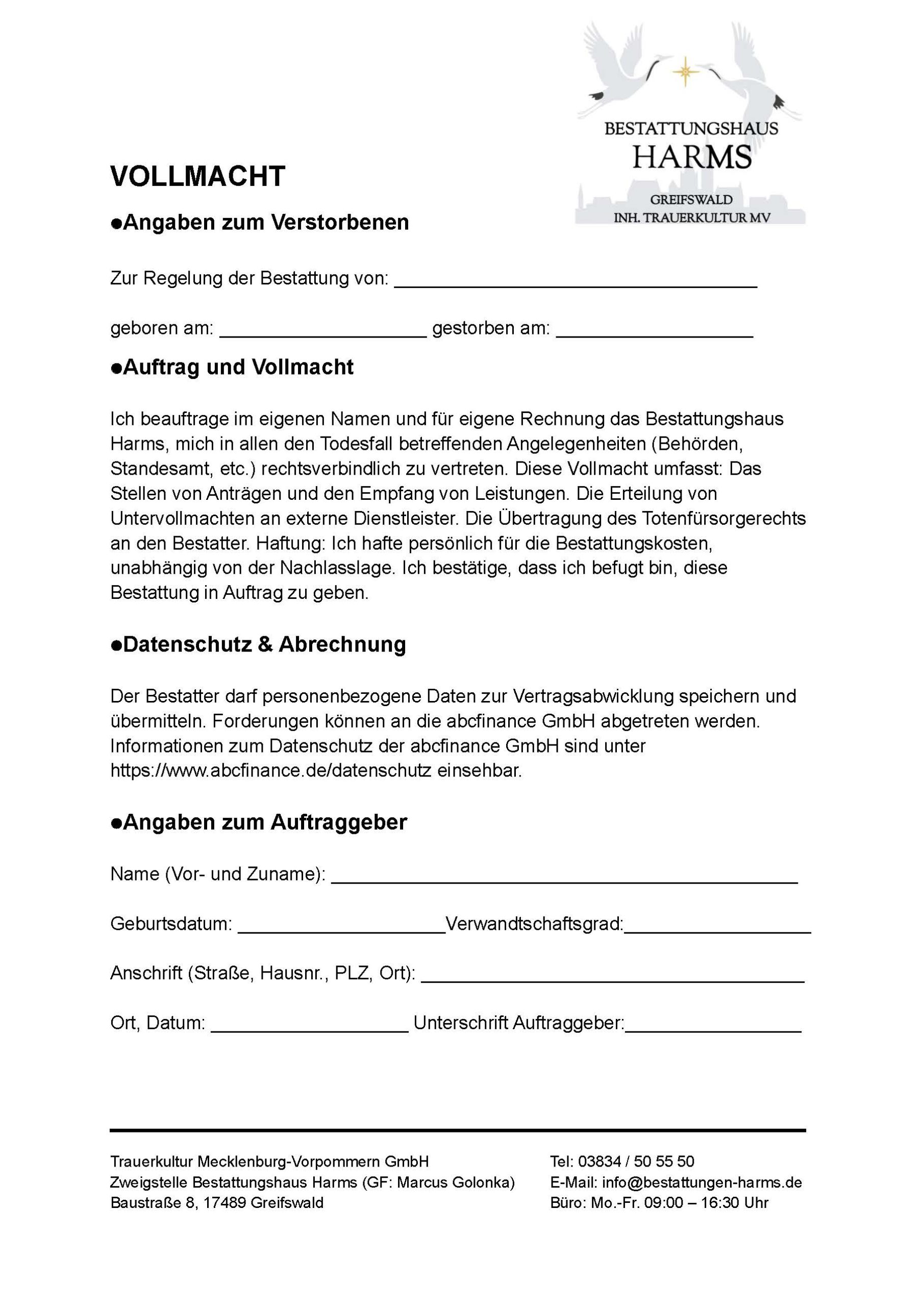 Vollmacht